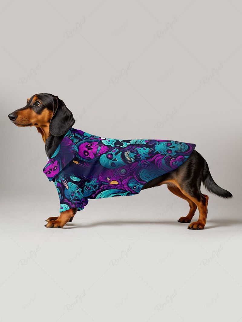 Pet's Skulls Printed Shirt