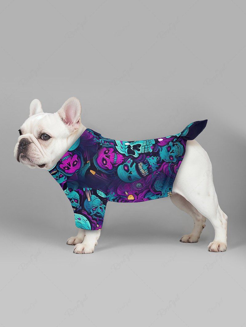 Skulls Print Shirt and Beach Shorts Dog and Owner Matching Outfits