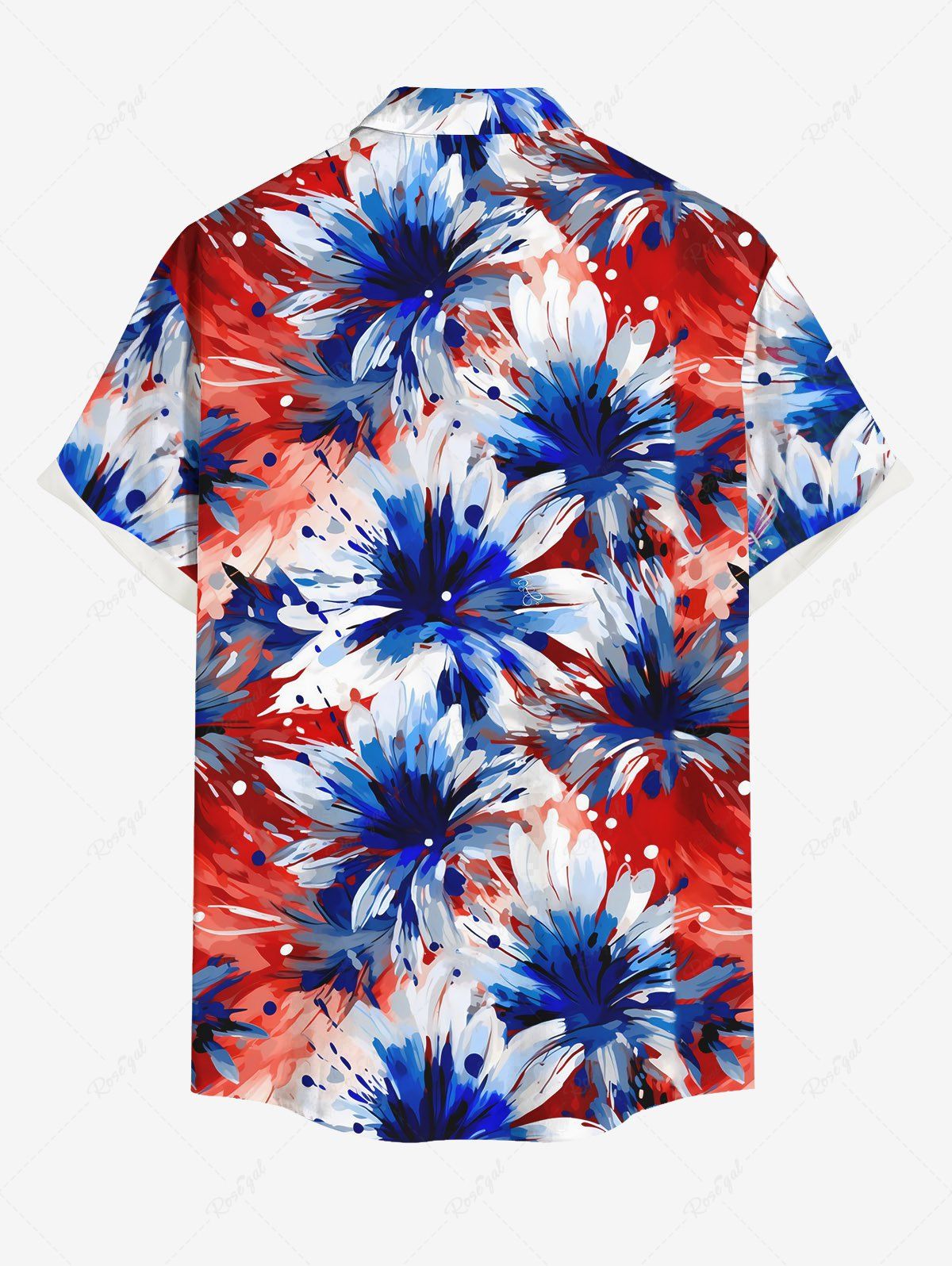 Daisy Flower Patriotic American Flag Colors Oil Painting Print Tank Top and Shirt Dog and Owner Matching Outfits