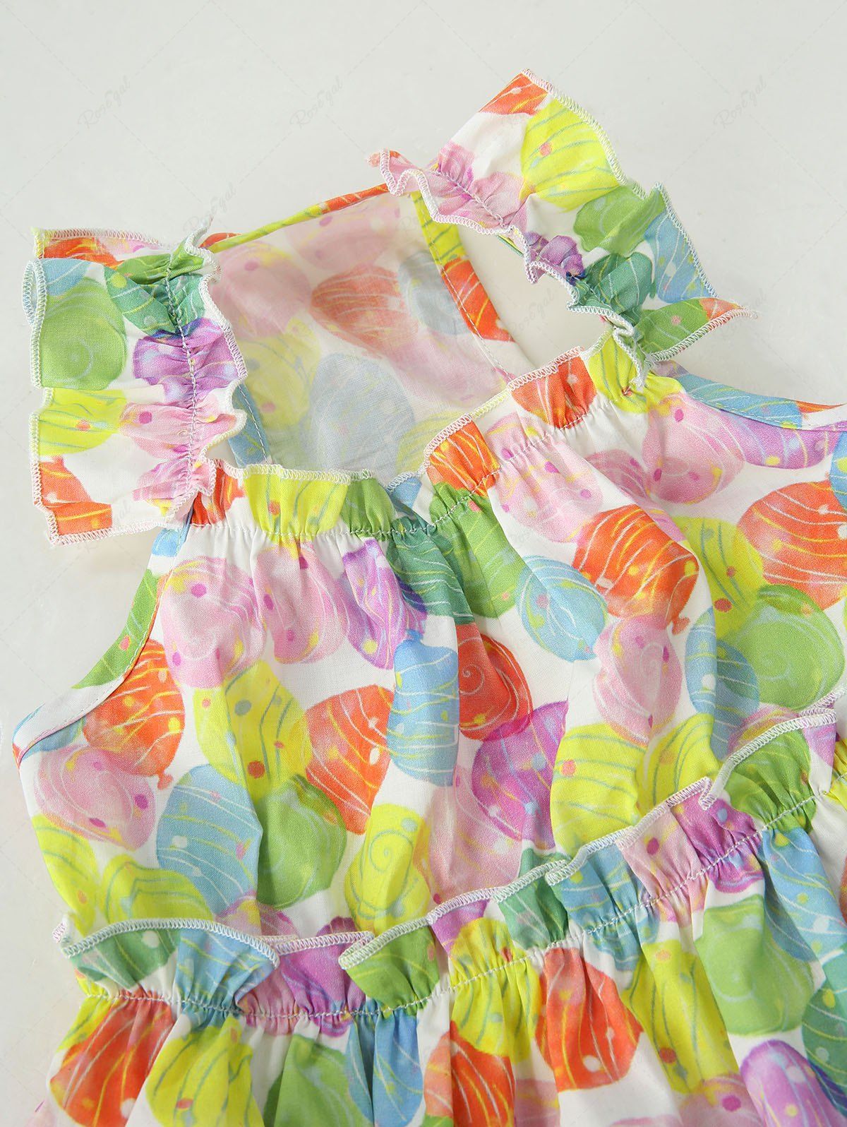 Pet's Colorful Balloon Print Ruffles Dress