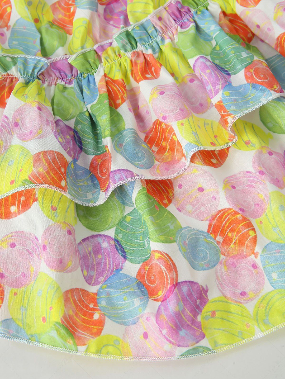 Pet's Colorful Balloon Print Ruffles Dress