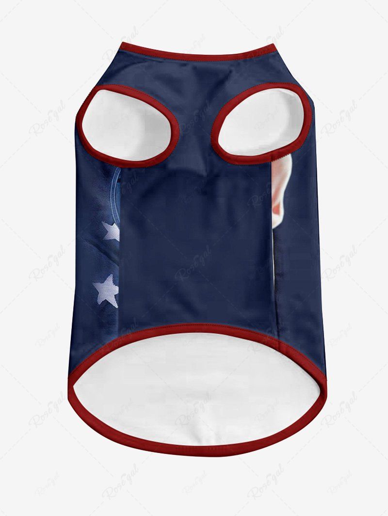 Patriotic American Flag Puppy Print Shirt Tank Top Dog And Owner Matching Outfits