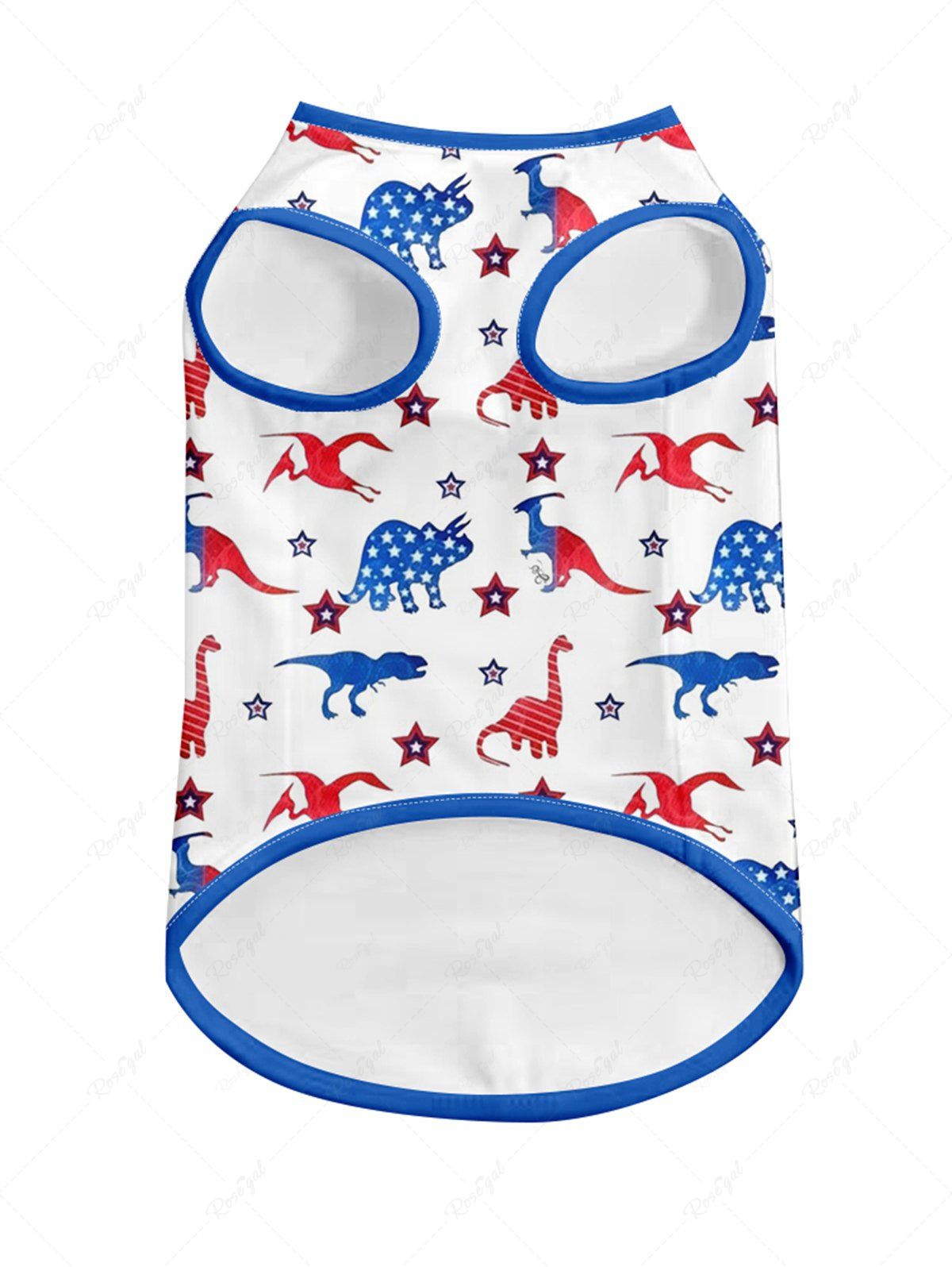 Pet's Patriotic American Flag Dinosaur Star Printed Tank Top