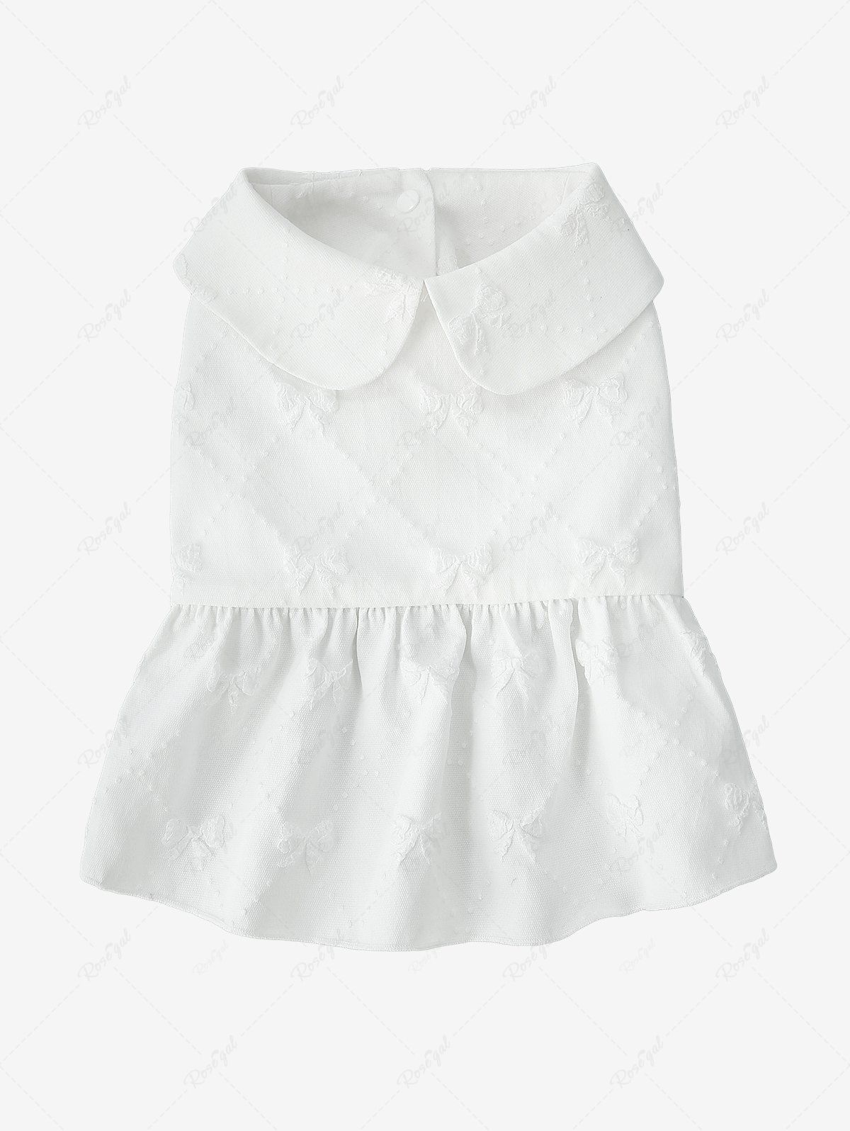 Pet's Bowknots Embossing Doll Collar Dress
