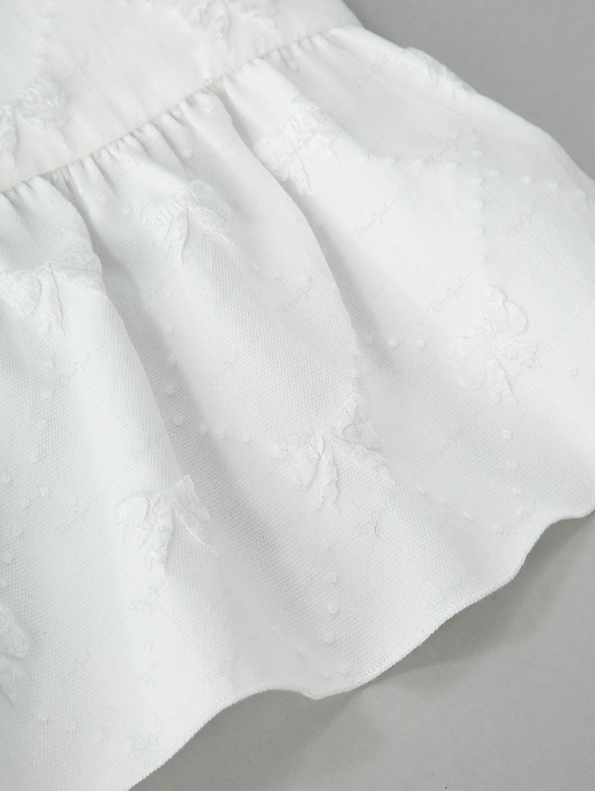 Pet's Bowknots Embossing Doll Collar Dress