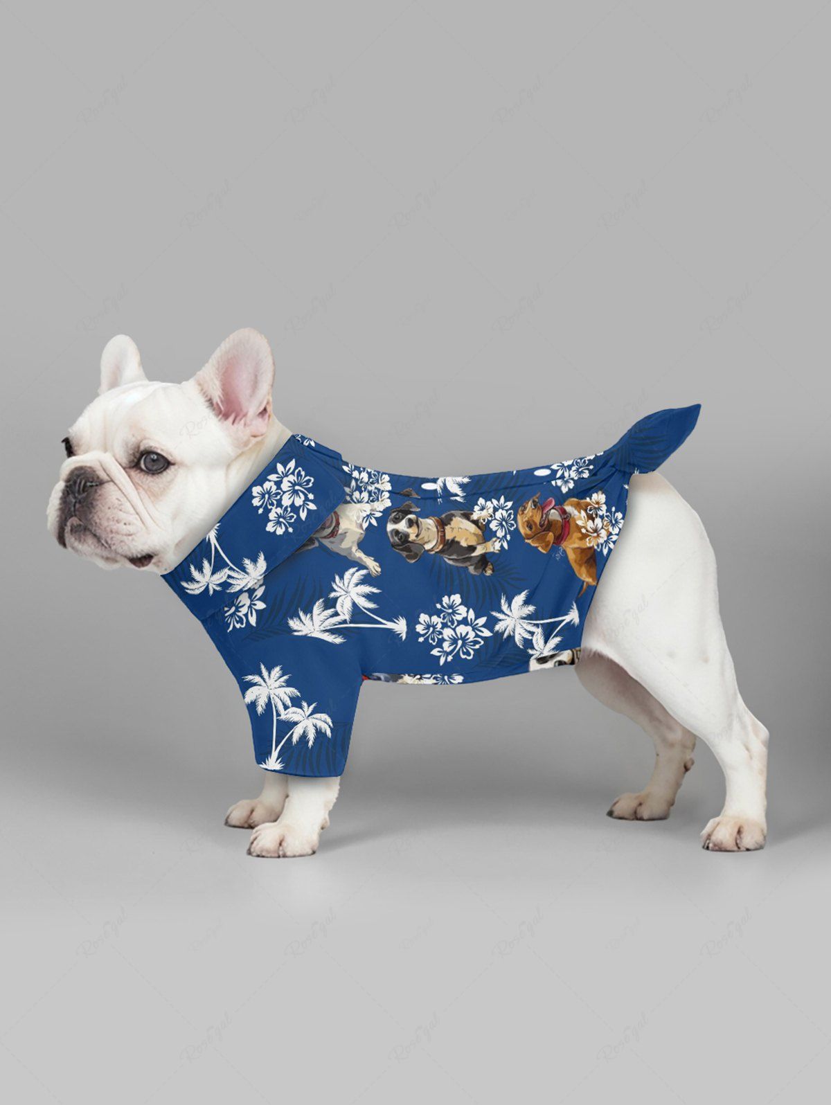 Pet's Dogs Coconut Tree Flowers Printed Hawaii Shirt