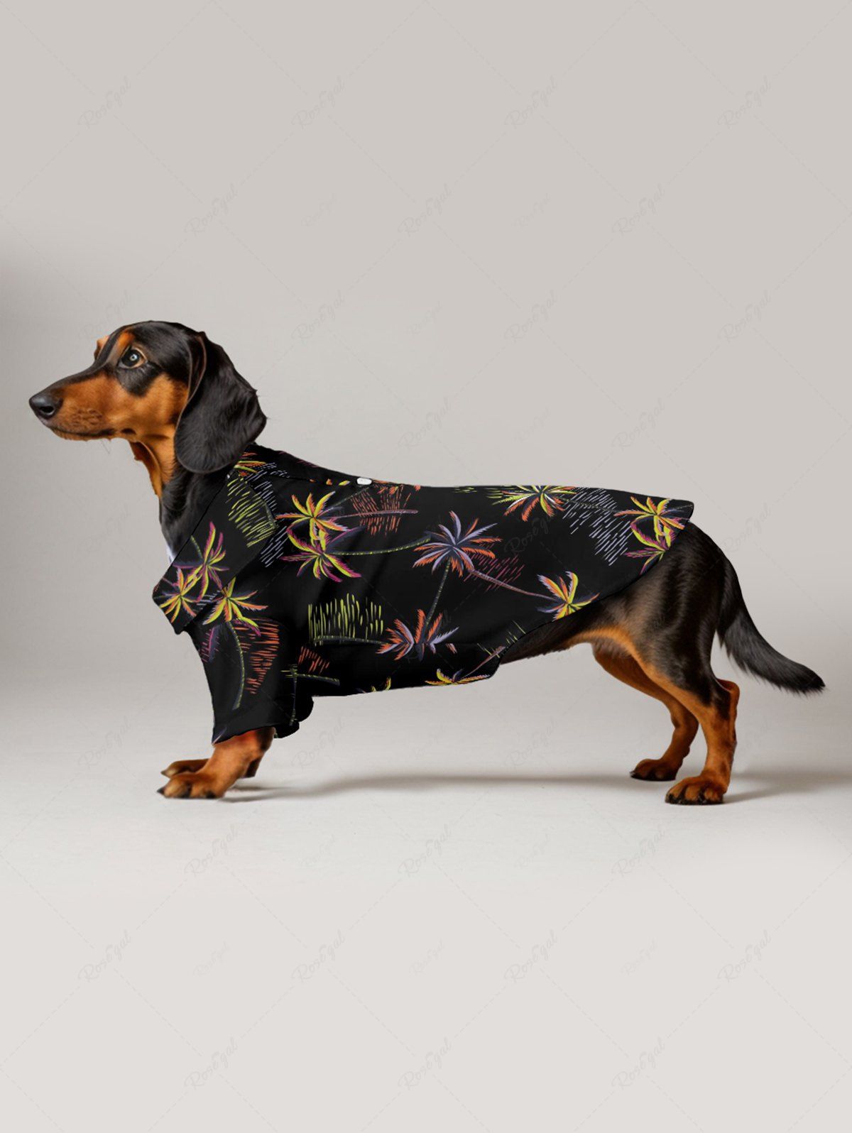 Pet's Coconut Tree Water Ripples Printed Hawaii Shirt