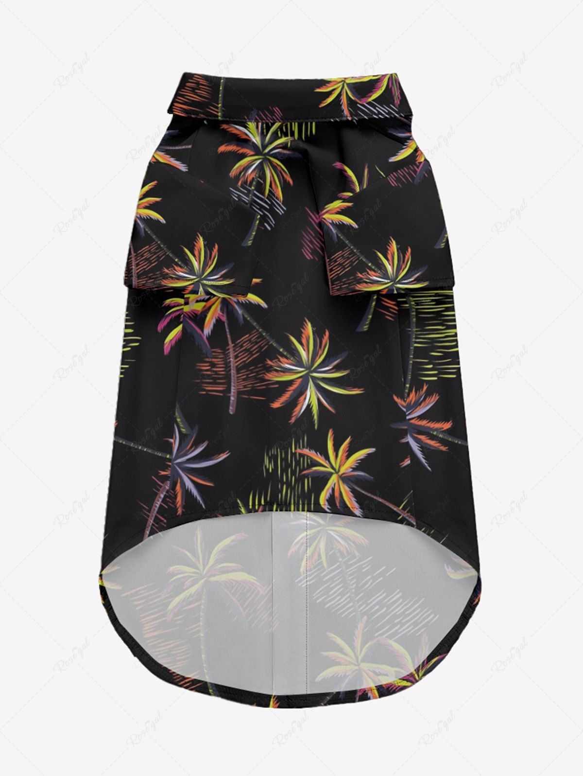 Pet's Coconut Tree Water Ripples Printed Hawaii Shirt