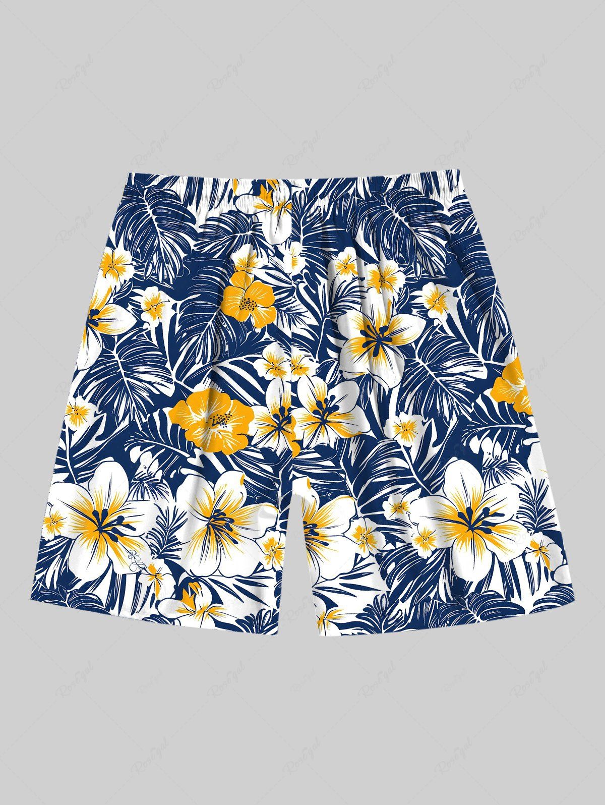 Tropical Leaves Hibiscus Floral Print Hawaii Shorts Shirt Dog And Owner Matching Outfits