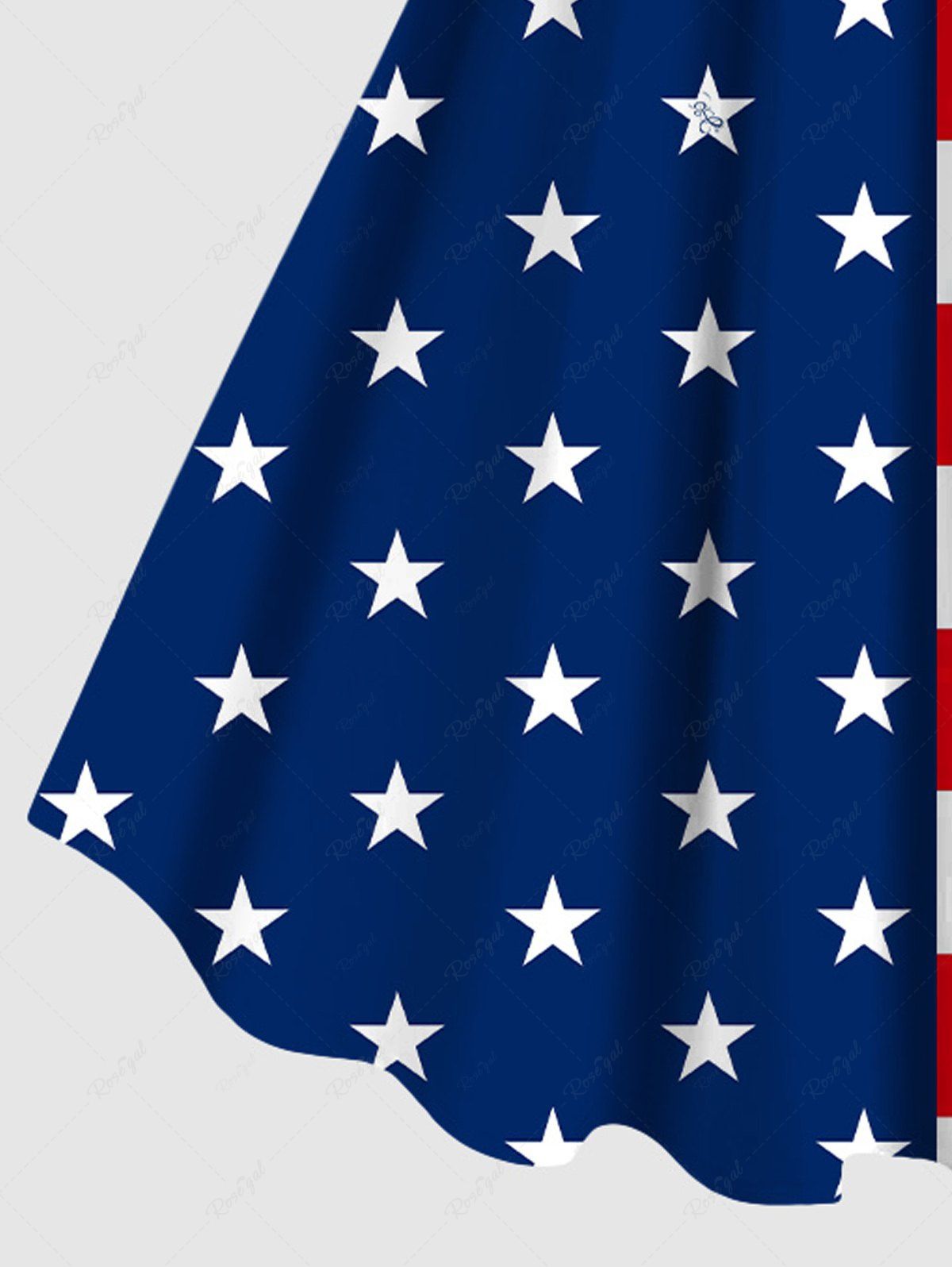 Plus Size Patriotic American Flag Print A Line Tank Dress
