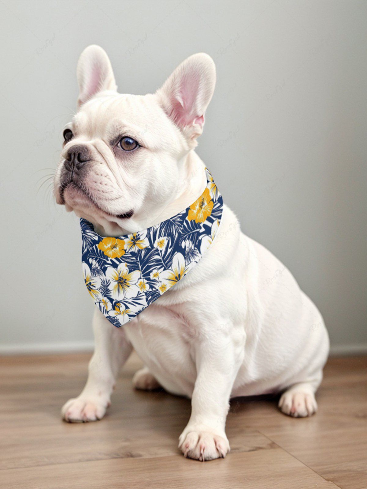 Pet's Tropical Leaves Hibiscus Floral Print Hawaii Bandana Bibs