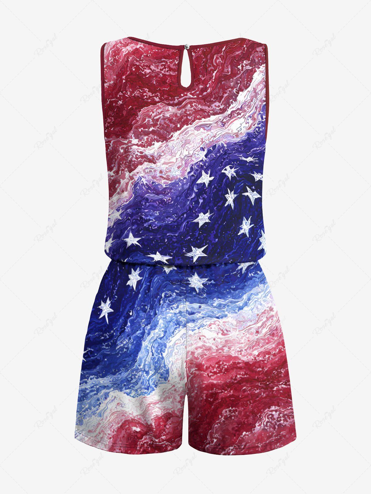 Patriotic American Flag Painting Print Romper Shirt Dog And Owner Matching Outfits