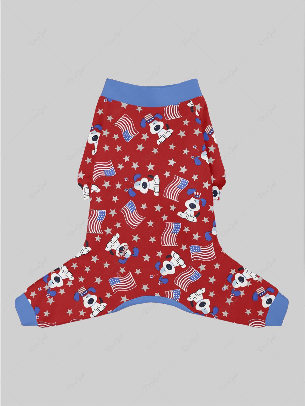 Pet's Patriotic American Flag Print Pajama