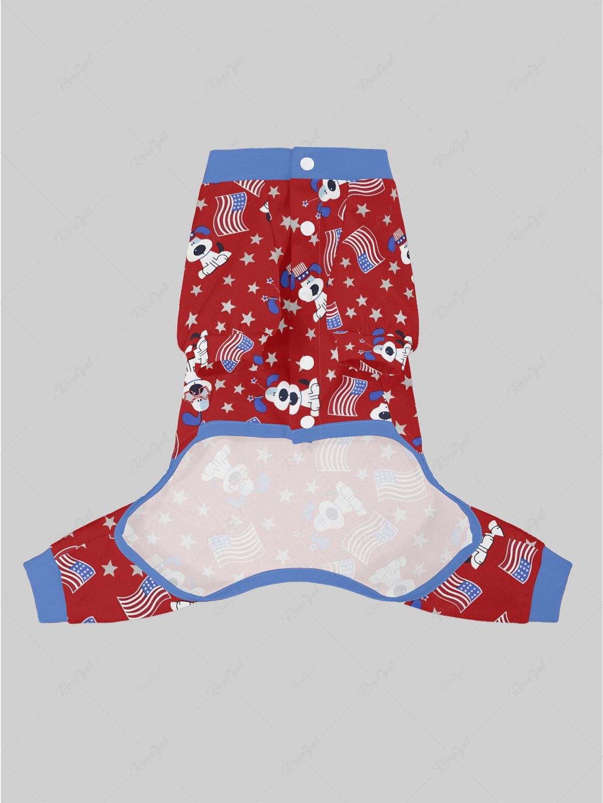 Patriotic American Flag Print Pajama and Wide Leg Pants Dog and Owner Matching Outfits