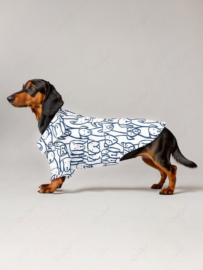 Puppy Hand-painted Printed Shirt Dog And Owner Matching Outfits