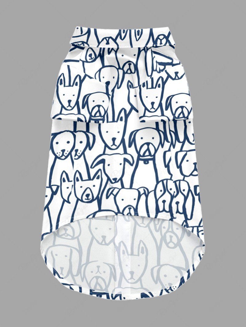 Puppy Hand-painted Printed Shirt Dog And Owner Matching Outfits