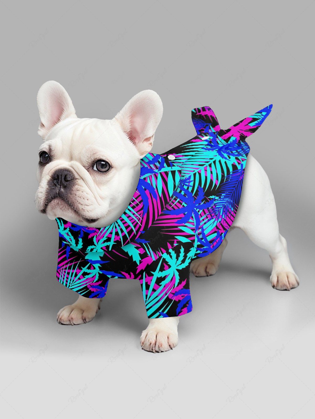 Pet's Coconut Tree Tropical Leaf Print Hawaii Shirt