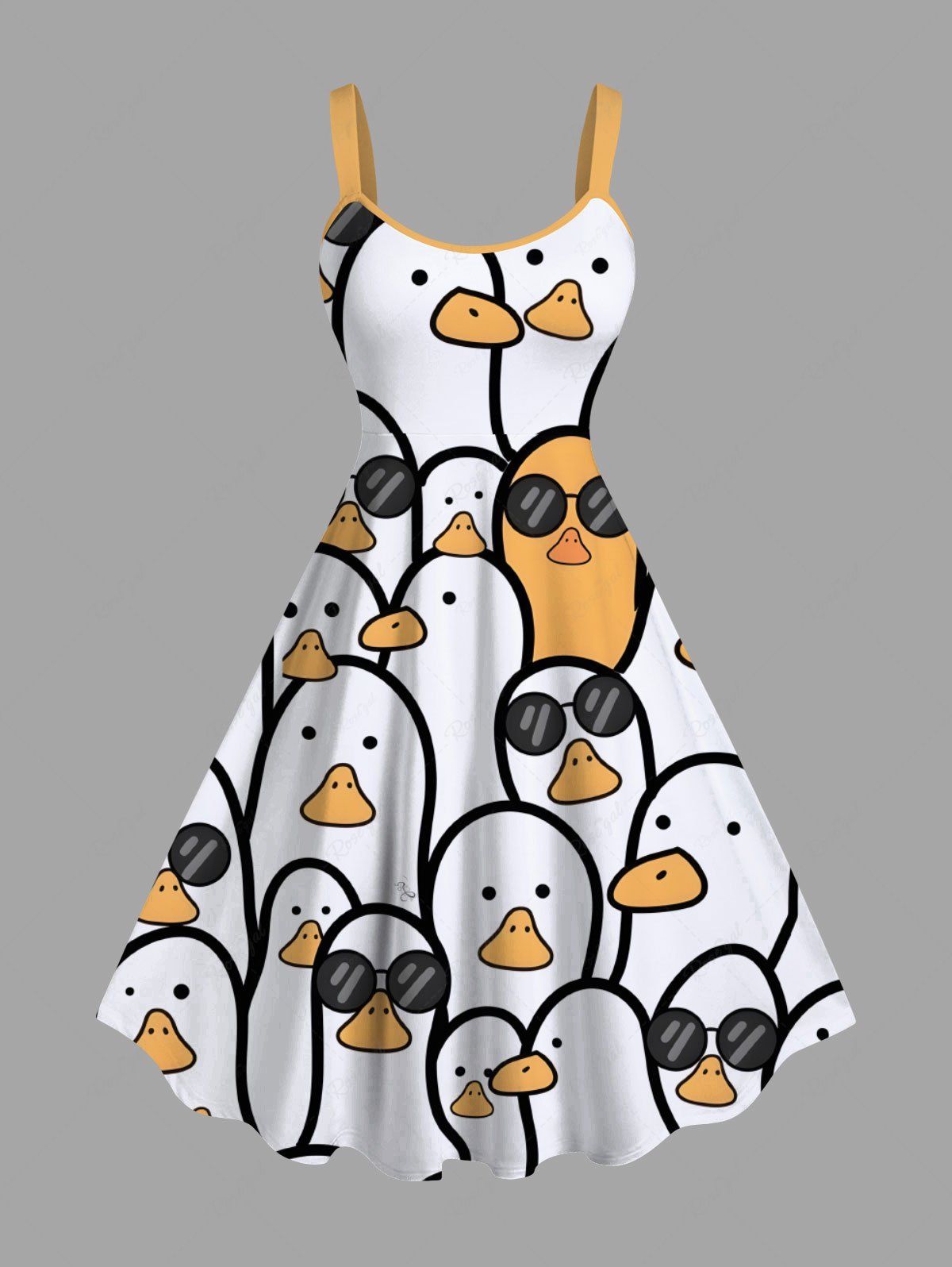 Cute Duck Print Dress Tank Top Dog And Owner Matching Outfits
