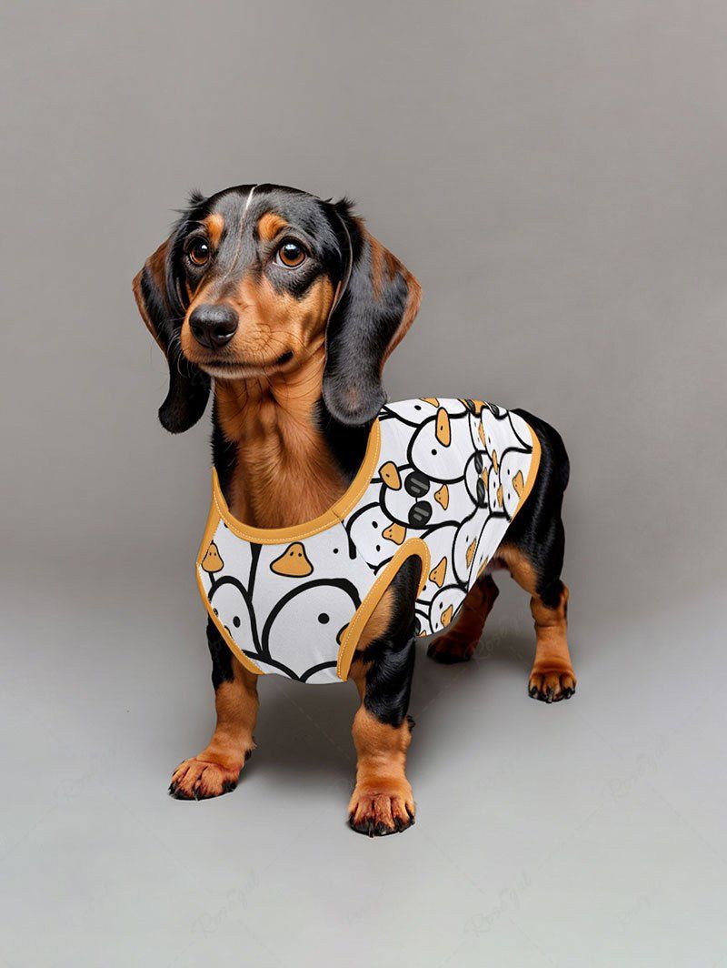 Pet's Cute Duck Print Tank Top