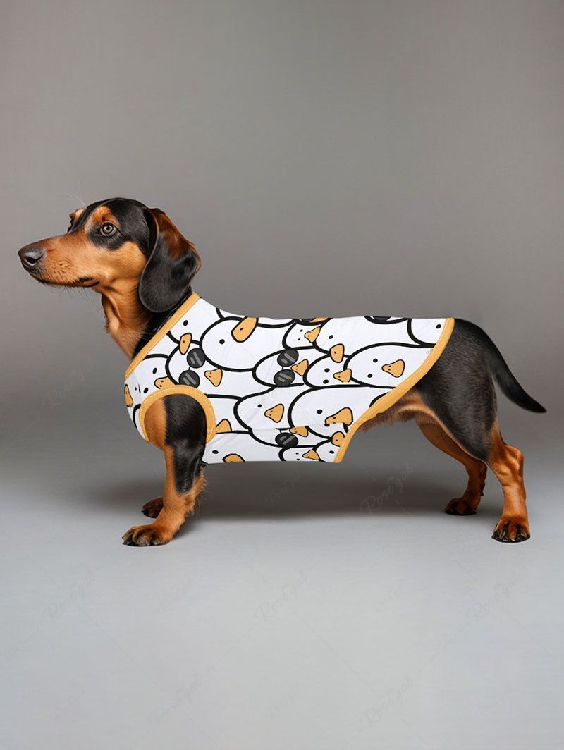 Pet's Cute Duck Print Tank Top