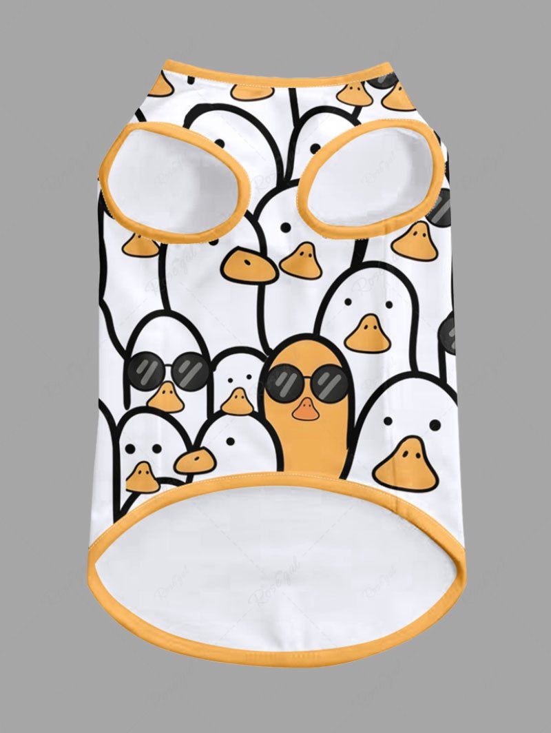 Pet's Cute Duck Print Tank Top