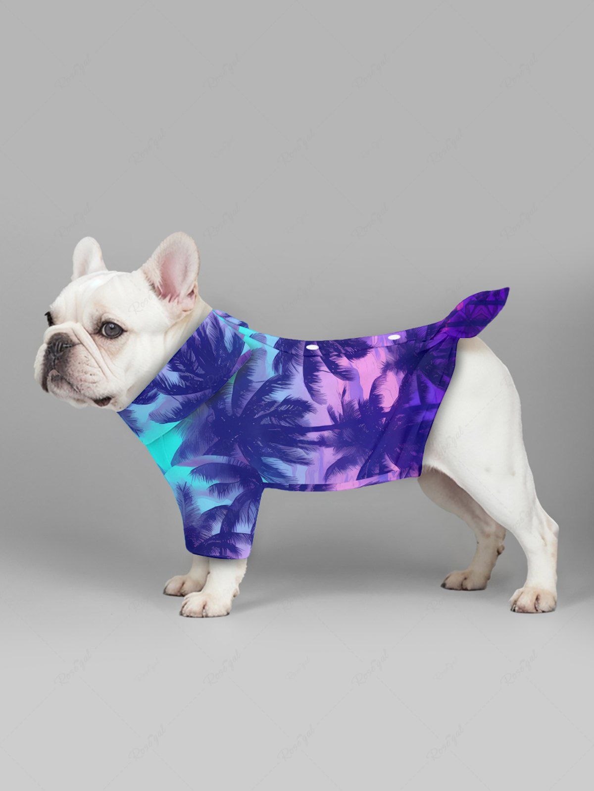 Pet's Coconut Tree Cloud Seascape Ombre Print Hawaii Shirt