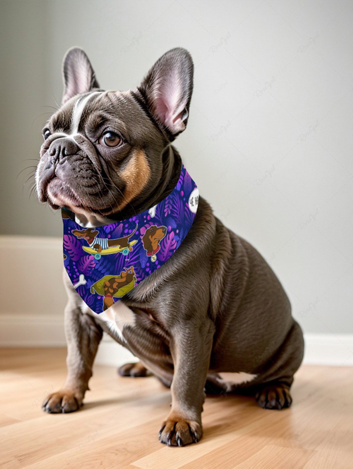 Dogs Bone Tropical Leaf Print Hawaii Bibs Bandana and Cami Dress Dog and Owner Matching Outfits