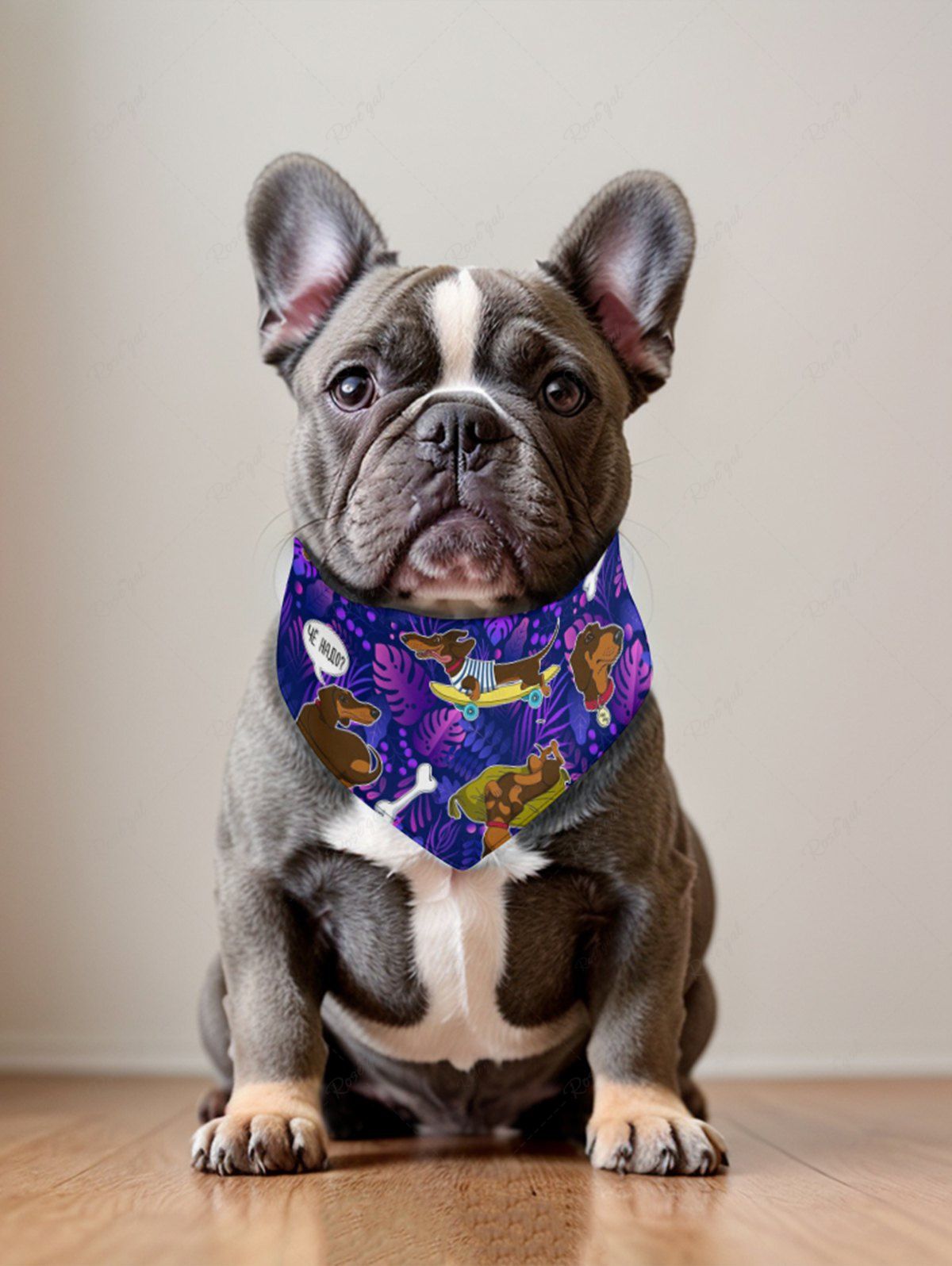 Pet's Dogs Bone Tropical Leaf Print Hawaii Bibs Bandana