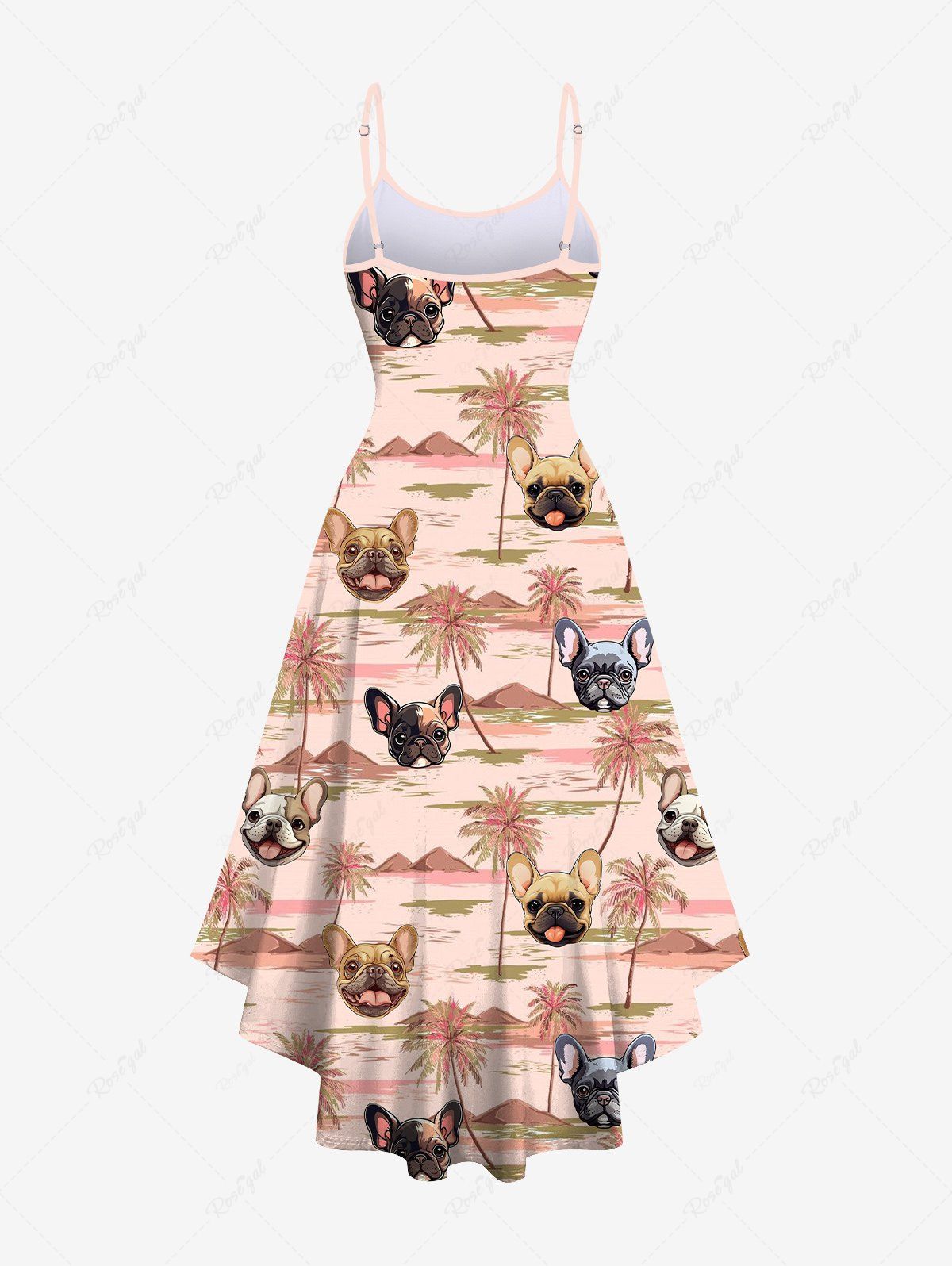 Dogs Coconut Tree Print Hawaii Bandana and Cami Dress Dog and Owner Matching Outfits