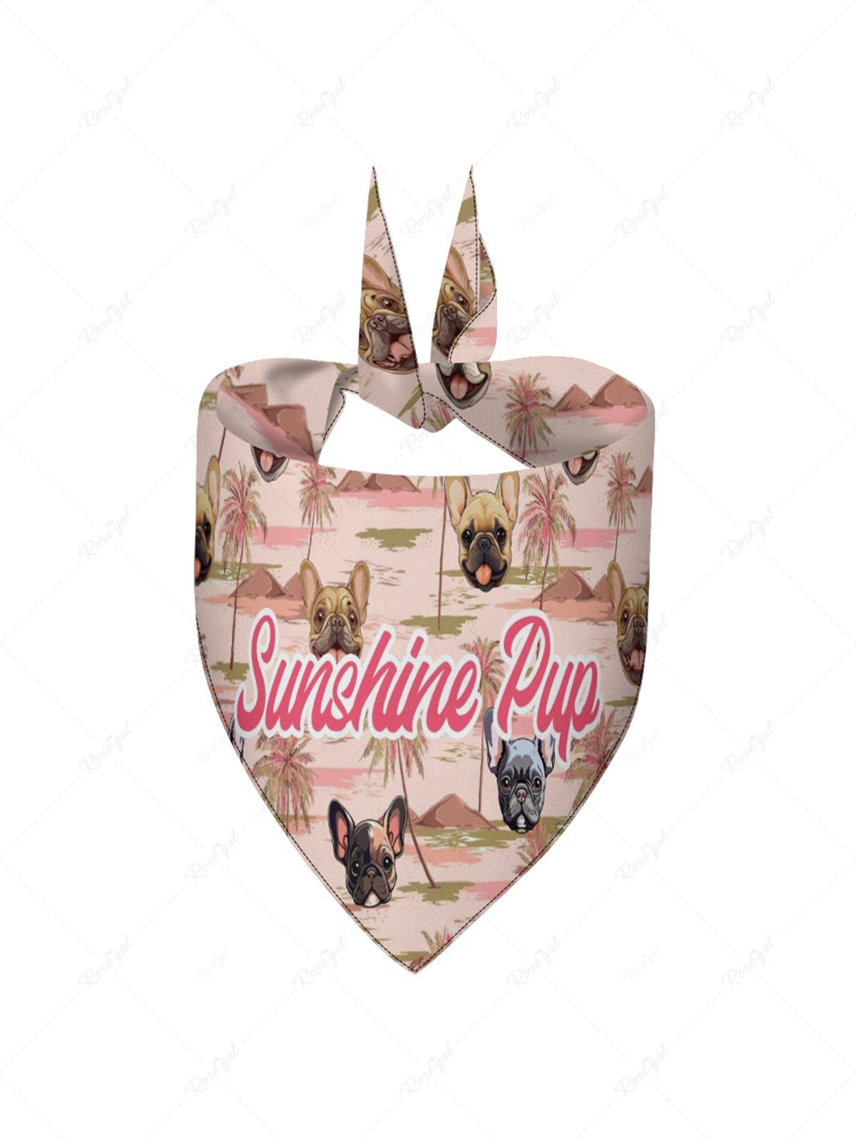 Dogs Coconut Tree Print Hawaii Bandana and Cami Dress Dog and Owner Matching Outfits