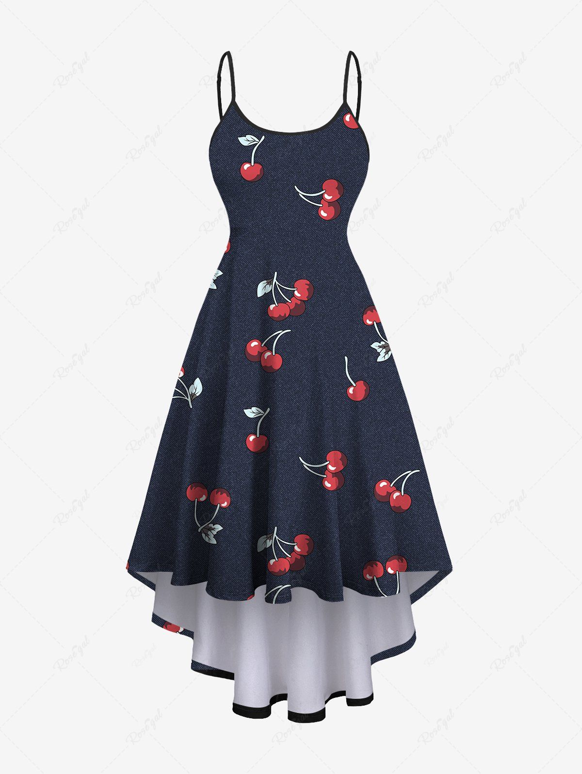 Cherry Print Bowknot Ruched Dresses Dog and Owner Matching Outfits