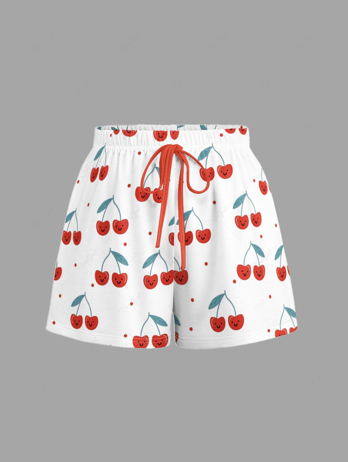 Cherry Smile Print Cami Top and Shorts Pajama Set
