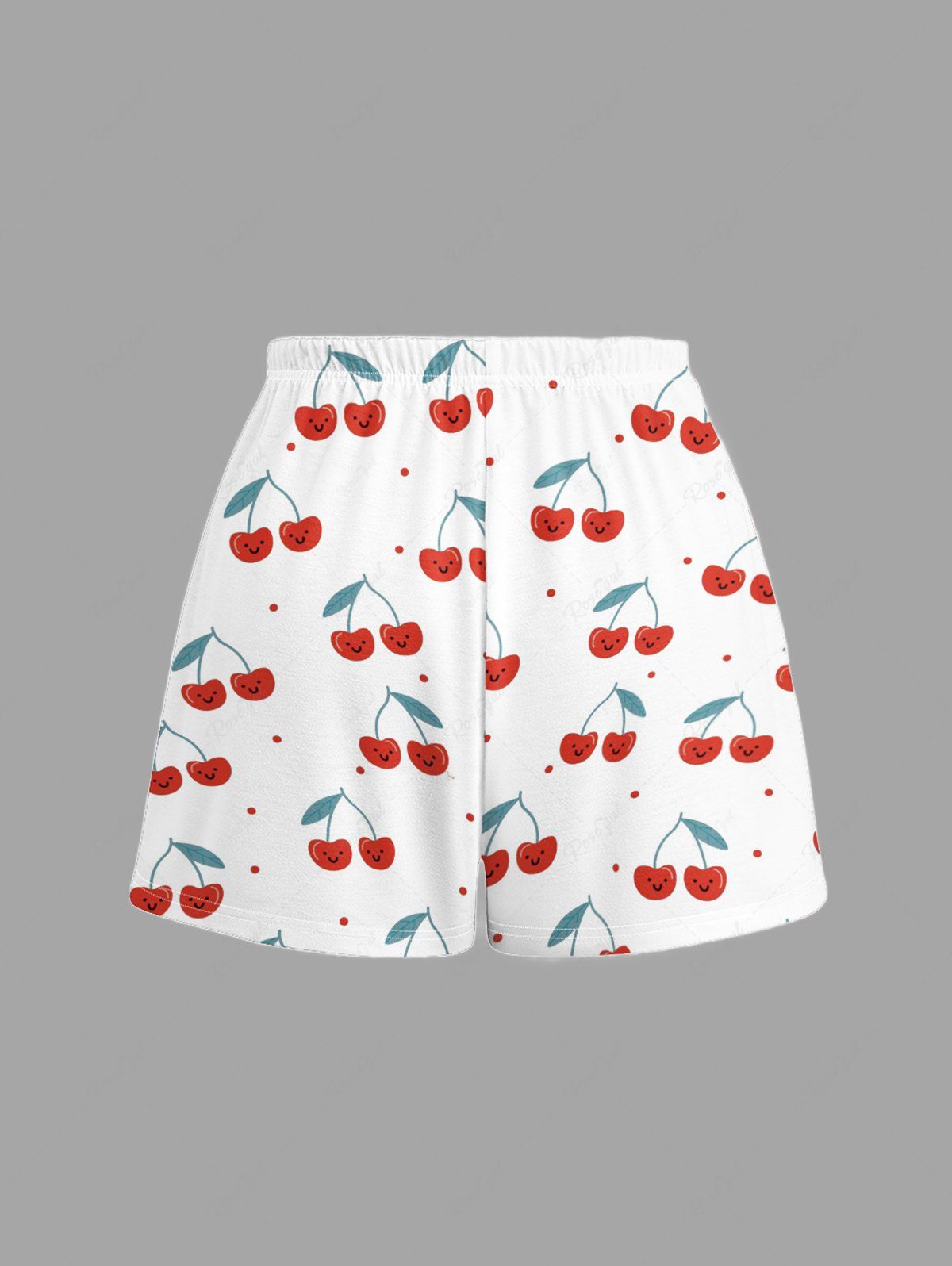 Cherry Smile Print Cami Top and Shorts Pajama Set