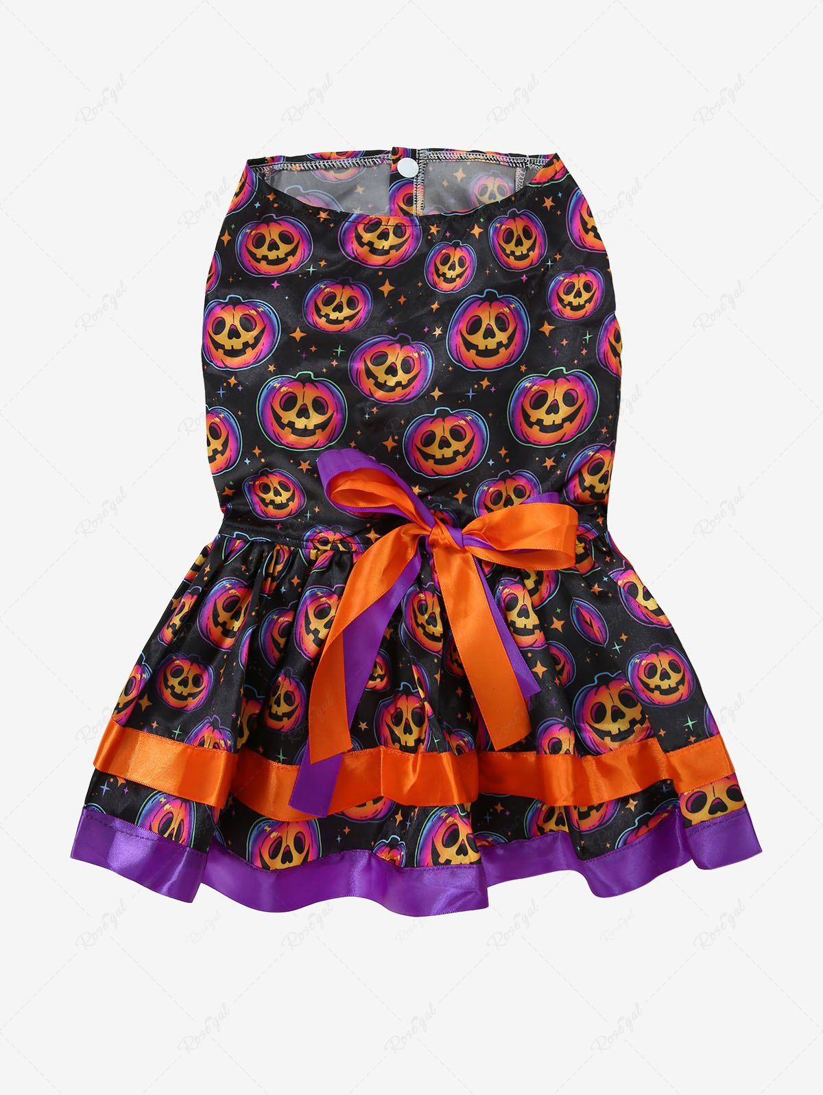Halloween Pumpkin Star Print Dresses Dog and Owner Matching Outfits