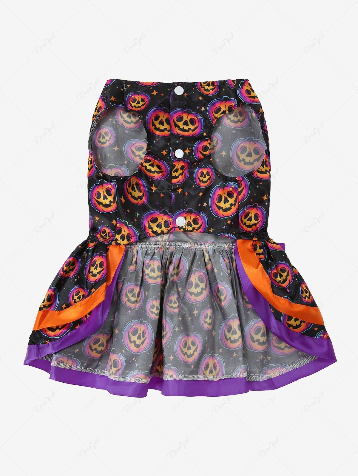 Halloween Pumpkin Star Print Dresses Dog and Owner Matching Outfits