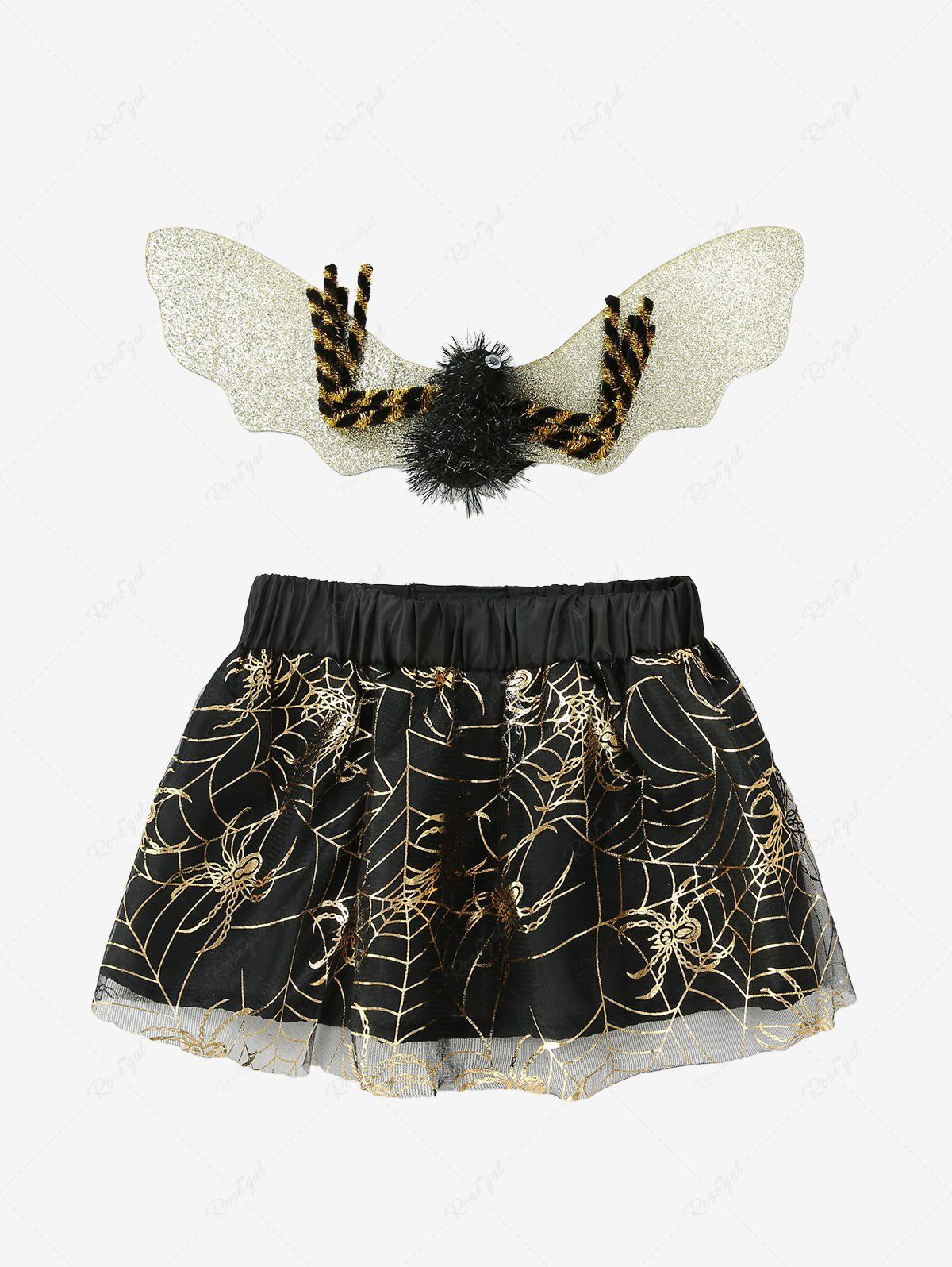 Halloween Costume Spider Web Print Skirt Set and Cami Dress Dog and Owner Matching Outfits