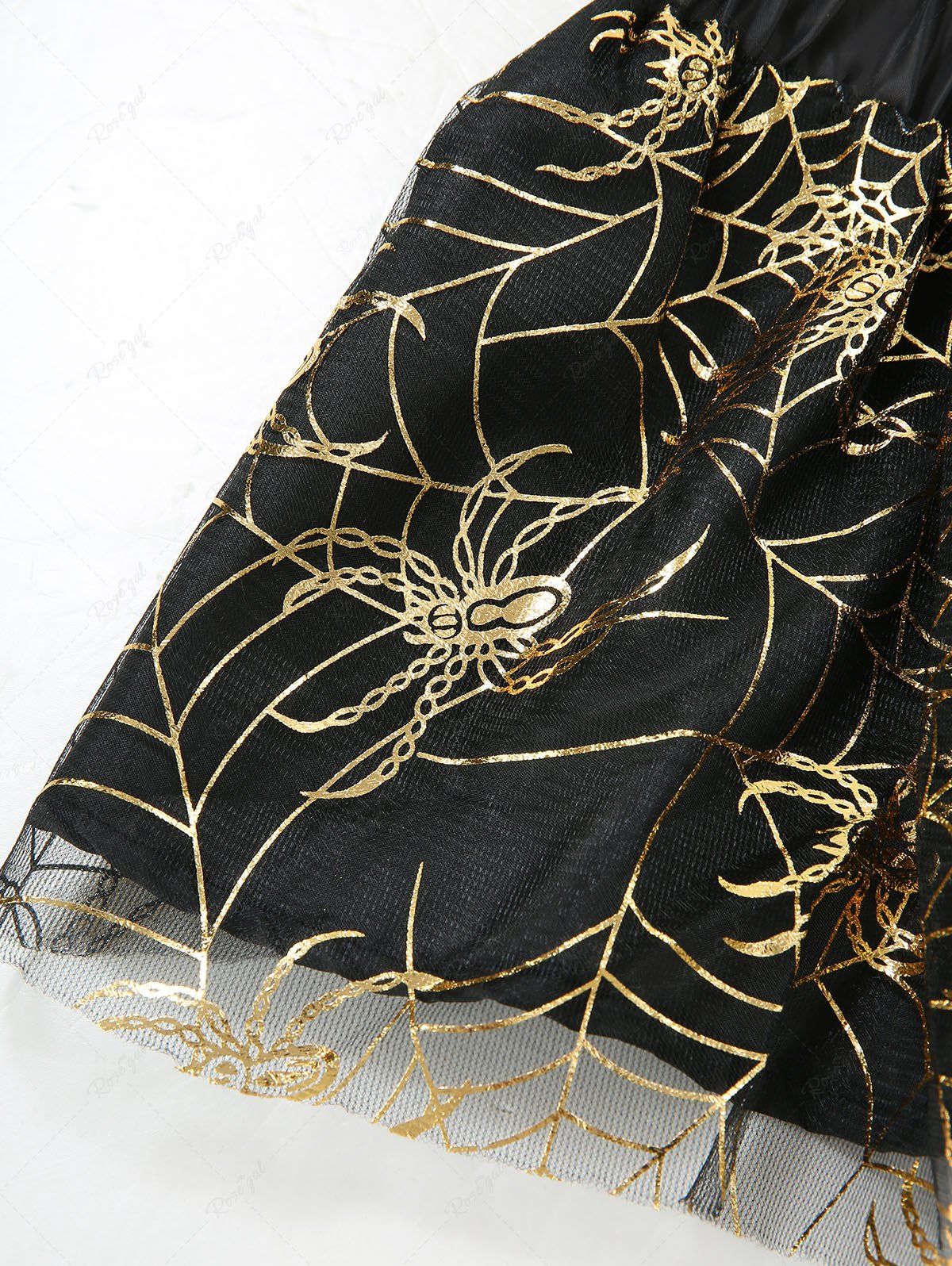 Pet's Halloween Costume Spider Web Print Skirt Set