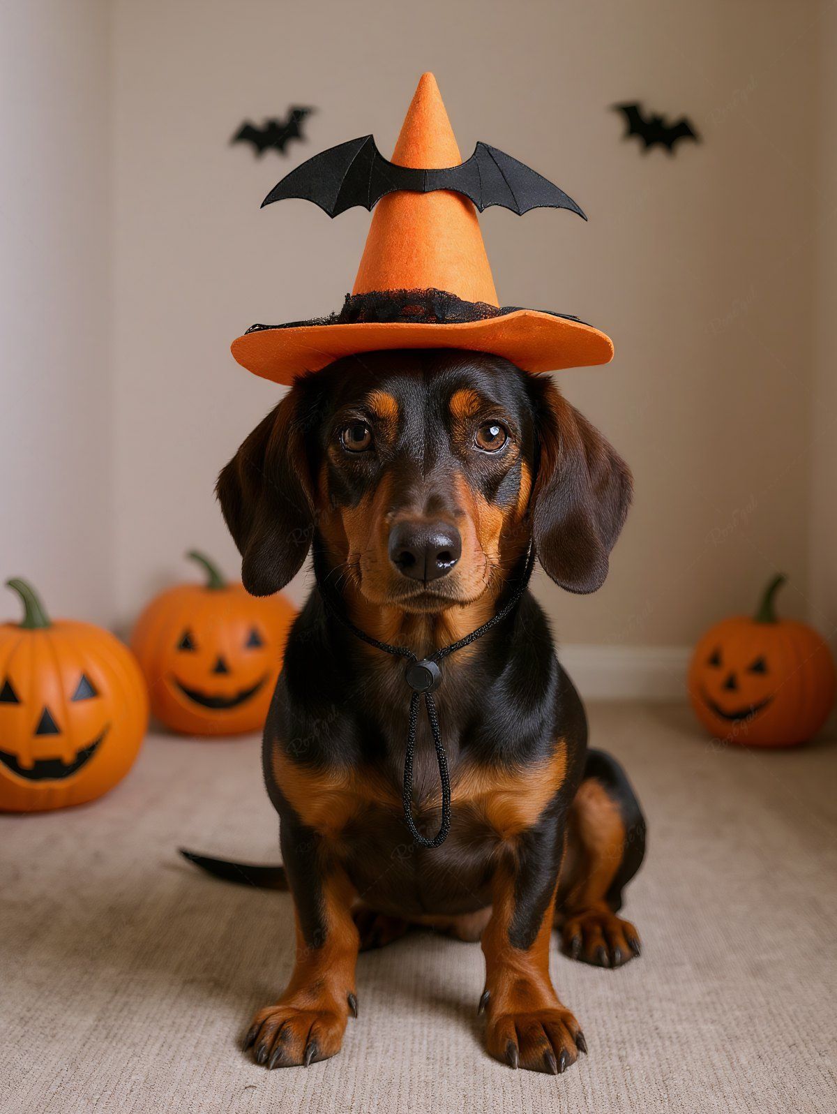 Pet's Halloween Costume Lace Bat Hat With Windproof Rope