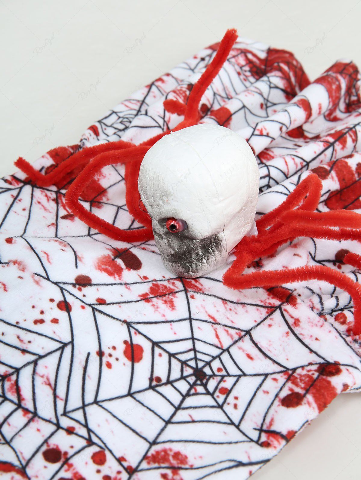 Pet's Halloween Spider Web Paint Splatter Print Skull Dress