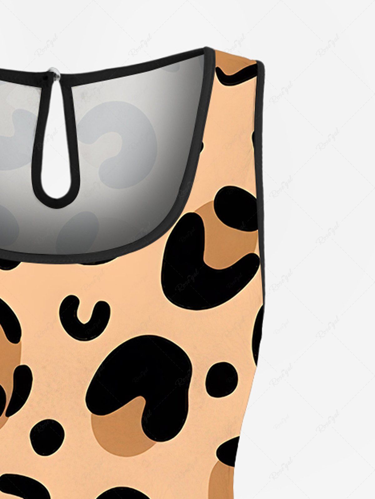 Plus Size Skull Mushroom Leopard Print Halloween Drawstring Pocket Romper