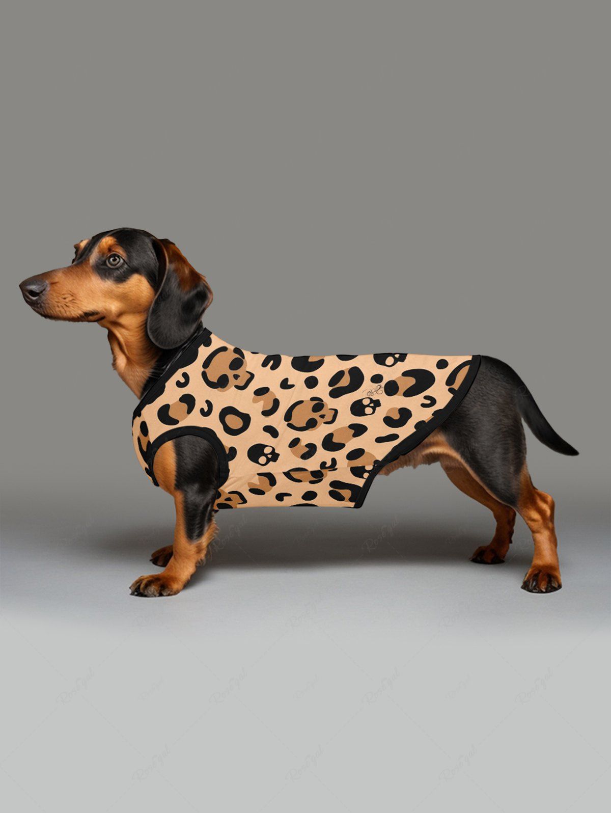 Skull Mushroom Leopard Printed Halloween Tank Top Romper Dog And Owner Matching Outfits