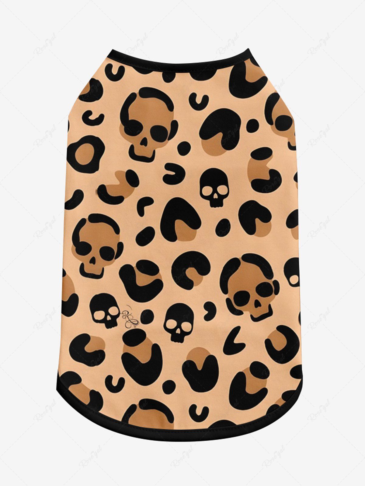 Pet's Skull Mushroom Leopard Print Halloween Tank Top