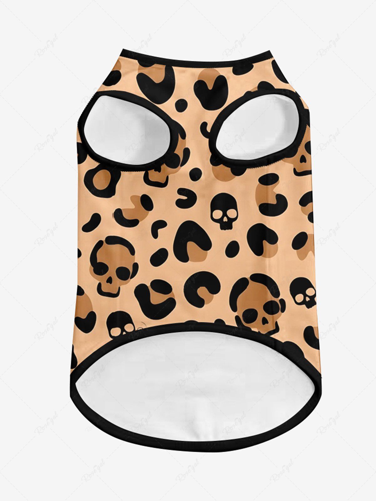 Skull Mushroom Leopard Printed Halloween Tank Top Romper Dog And Owner Matching Outfits