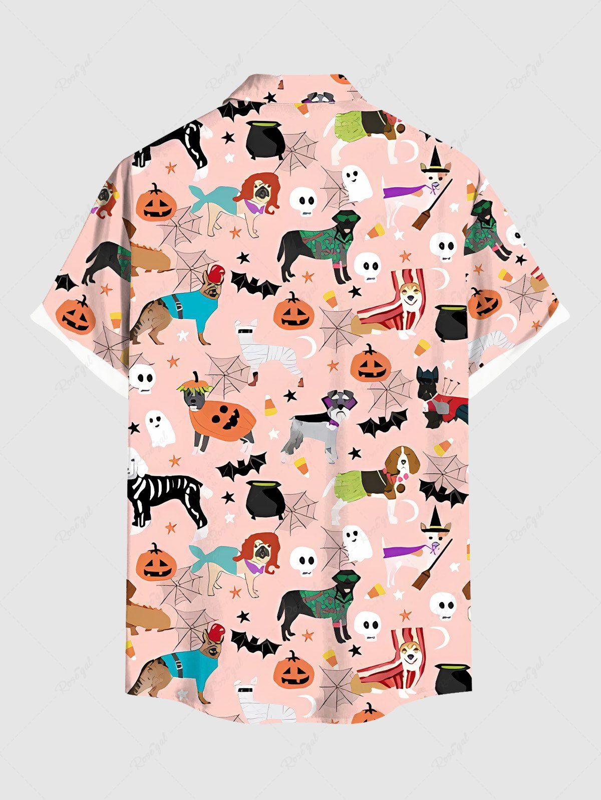 Halloween Pumpkin Bat Spider Web Dogs Skulls Ghost Print Tank Top and Shirt Dog and Owner Matching Outfits