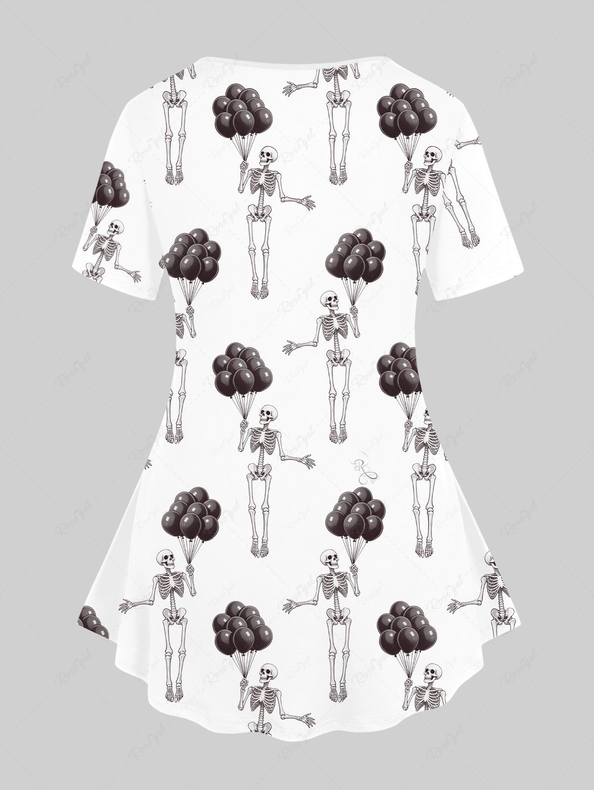 Skull Puppy Bat Skeleton Balloons Printed Halloween T-shirt Dog And Owner Matching Outfits