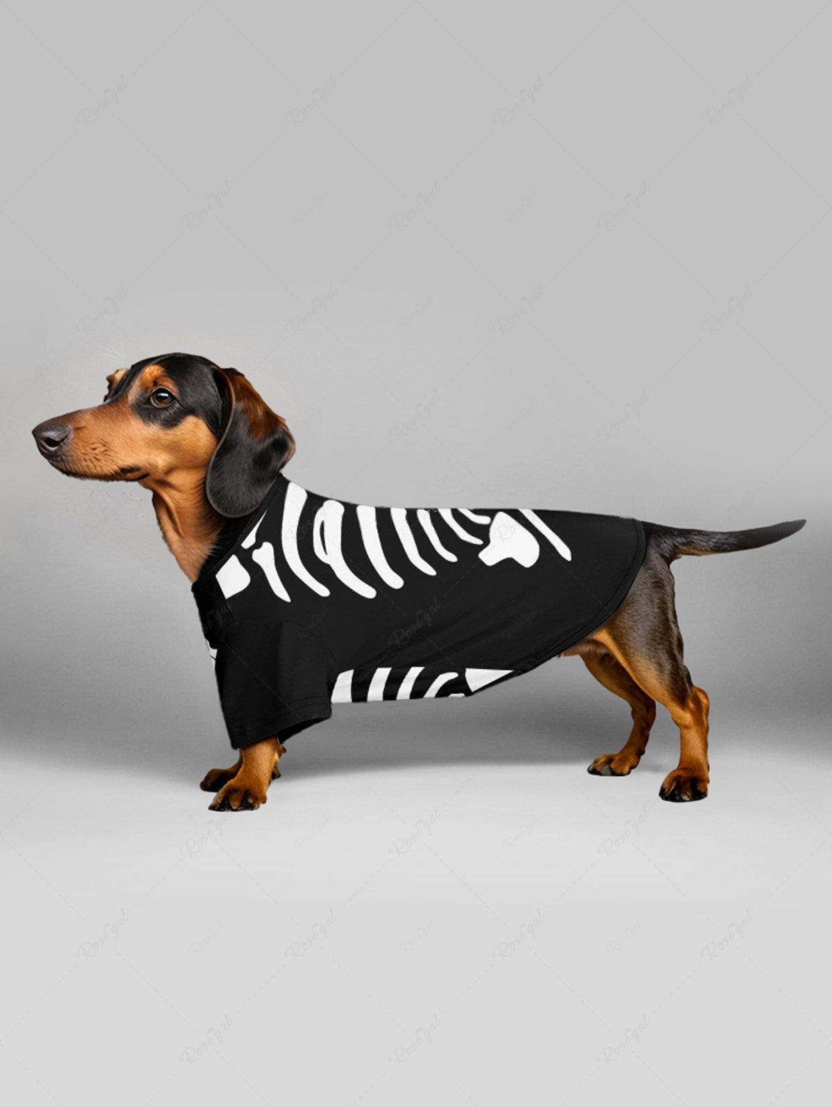 Halloween Costume Skeleton Print T-shirt and Tank Dress Dog and Owner Matching Outfits
