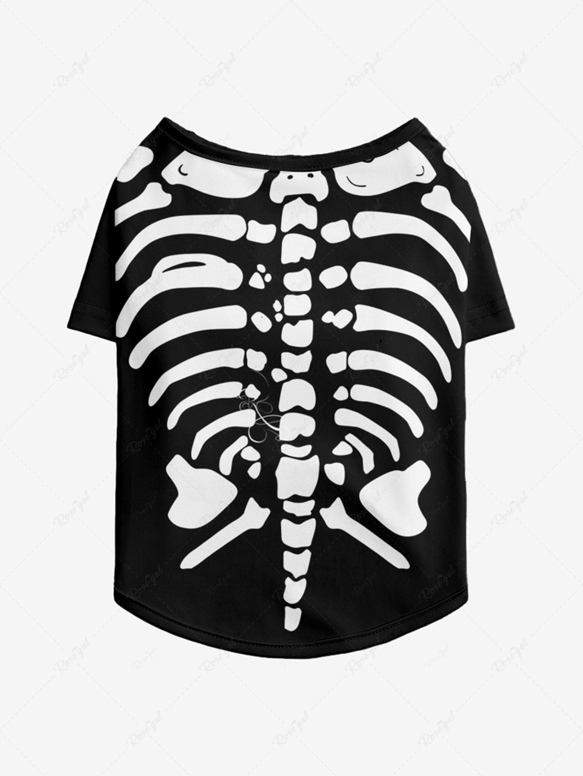 Halloween Costume Skeleton Print T-shirt and Tank Dress Dog and Owner Matching Outfits