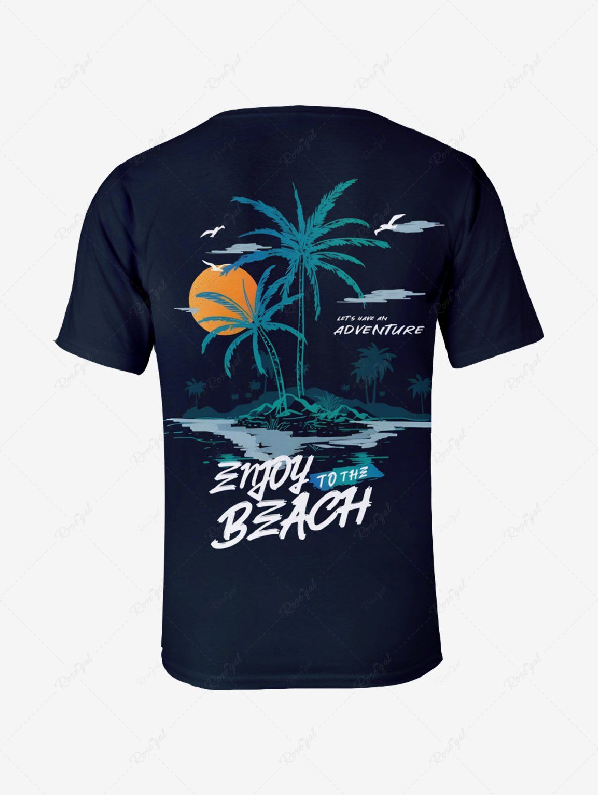 Coconut Tree Sun Printed Hawaii T-shirts Dog and Owner Matching Outfits