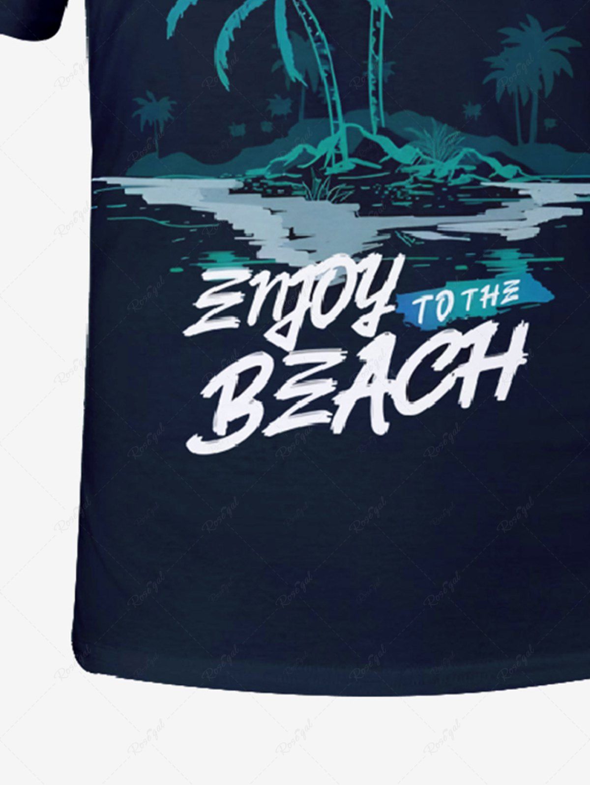 Plus Size Coconut Tree Sun Print Hawaii T-shirt For Men