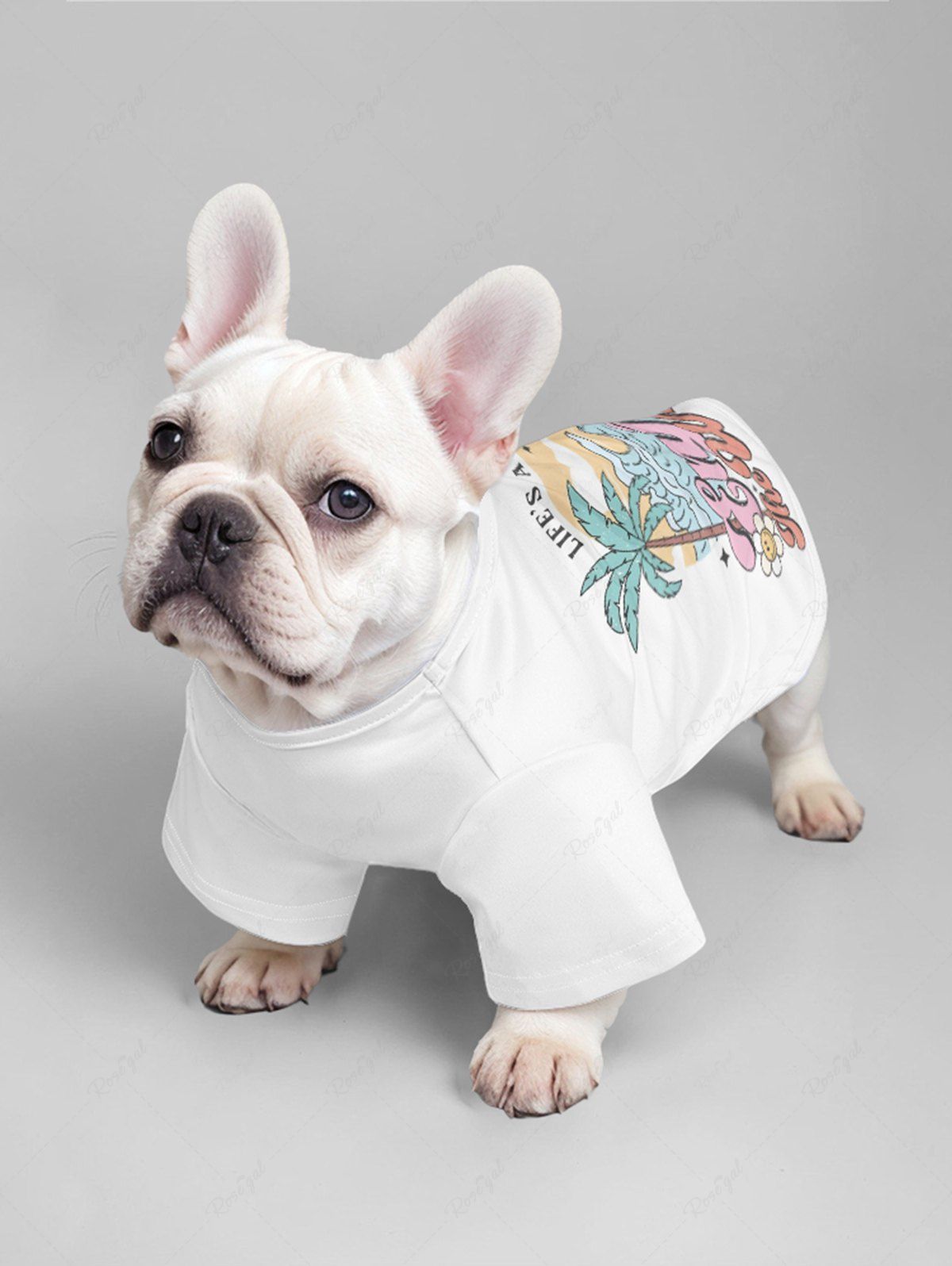 Coconut Tree Sea Waves Flowers Print Hawaii T-shirts Dog and Owner Matching Outfits